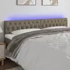 Image de vidaXL Tête de lit à LED 200x7x78/88 cm - Taupe