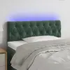 Image de vidaXL Tête de lit à LED - Vert foncé
