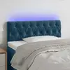 Image de vidaXL Tête de lit à LED 100x7x78/88 cm - Bleu foncé