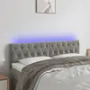Image de vidaXL Tête de lit à LED - 144x7x78/88 cm Gris clair