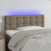 Image de vidaXL Tête de lit à LED - Taupe tissu