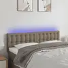 Image de vidaXL Tête de lit à LED Taupe 144x5 cm