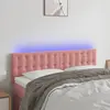Image de vidaXL Tête de lit à LED Rose 144x5x78/88 cm Velours