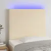 Image de vidaXL Tête de lit à LED - Crème