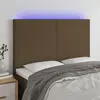 Image de Vidaxl Tête de lit à LED 144x5x118/128 cm - Marron foncé