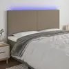 Image de vidaXL Tête de lit à LED - Taupe
