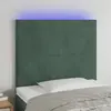 Image de vidaXL Tête de lit à LED 100x5x118/128 cm - Vert foncé