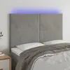 Image de vidaXL Tête de lit à LED - Gris clair