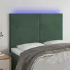 Image de vidaXL Tête de lit à LED - Vert foncé