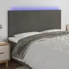 Image de vidaXL Tête de lit à LED - Gris foncé 180x5x118/128 cm