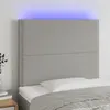 Image de vidaXL Tête de lit LED - 90x5 cm - Gris clair