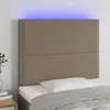 Image de vidaXL Tête de lit à LED 90x5x118/128 cm Taupe Tissu