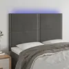 Image de vidaXL Tête de lit LED - Gris foncé