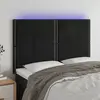 Image de vidaXL Tête de lit à LED 144x5x118/128 cm - Noir