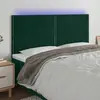 Image de VidaXL Tête de lit à LED - Velours vert foncé