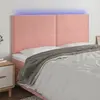 Image de vidaXL Tête de lit à LED - Rose - 200x5x118/128 cm