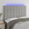Image de vidaXL Tête de lit à LED - Gris clair