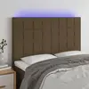 Image de VIDAXL Tête de lit LED - Marron foncé - 144x5x118/128 cm
