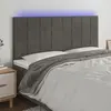 Image de vidaXL Tête de lit à LED - Gris foncé