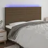 Image de VidaXL Tête de lit à LED 160x5x118/128 cm - Marron foncé