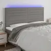 Image de vidaXL Tête de lit à LED - Gris foncé