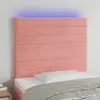 Image de vidaXL Tête de lit LED 100x5x118/128 cm Rose