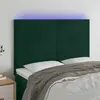 Image de vidaXL Tête de lit à LED - Velours Vert foncé