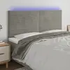 Image de vidaXL Tête de lit à LED - Velours gris clair
