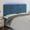 Image de vidaXL Tête de lit à LED - Bleu foncé