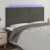 Image de vidaXL Tête de lit à LED - Gris foncé