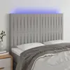 Image de vidaXL Tête de lit à LED - Gris clair