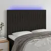 Image de vidaXL Tête de lit LED - 144x5 cm - Noir