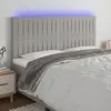 Image de vidaXL Tête de lit LED Gris clair