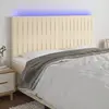Image de vidaXL Tête de lit LED Crème