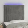 Image de vidaXL Tête de lit à LED - 90x5x118/128 cm Gris clair