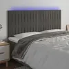 Image de vidaXL Tête de lit à LED - Gris foncé