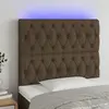 Image de vidaXL Tête de lit à LED - Marron foncé