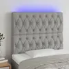 Image de vidaXL Tête de lit à LED - Gris clair