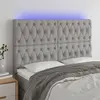 Image de vidaXL Tête de lit à LED Gris clair