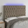 Image de vidaXL Tête de lit à LED 144 cm - Tissu - Taupe