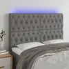Image de vidaXL Tête de lit à LED - Gris foncé 160x7x118/128 cm