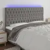 Image de vidaXL Tête de lit à LED - Gris foncé