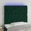 Image de vidaXL Tête de lit à LED - Vert foncé 90x7x118/128 cm