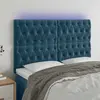 Image de vidaXL Tête de lit LED 144x7x118/128 cm Bleu foncé
