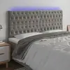 Image de vidaXL Tête de lit à LED - Gris clair