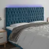 Image de VidaXL Tête de lit à LED 180x7x118/128 cm - Bleu foncé