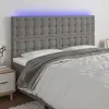 Image de VidaXL Tête de lit à LED - Gris foncé