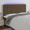 Image de vidaXL Tête de lit à LED - Marron foncé