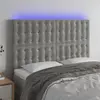Image de VIDAXL Tête de lit à LED - Gris clair 144x5x118/128 cm