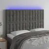 Image de vidaXL LED 144 cm Velours Gris foncé